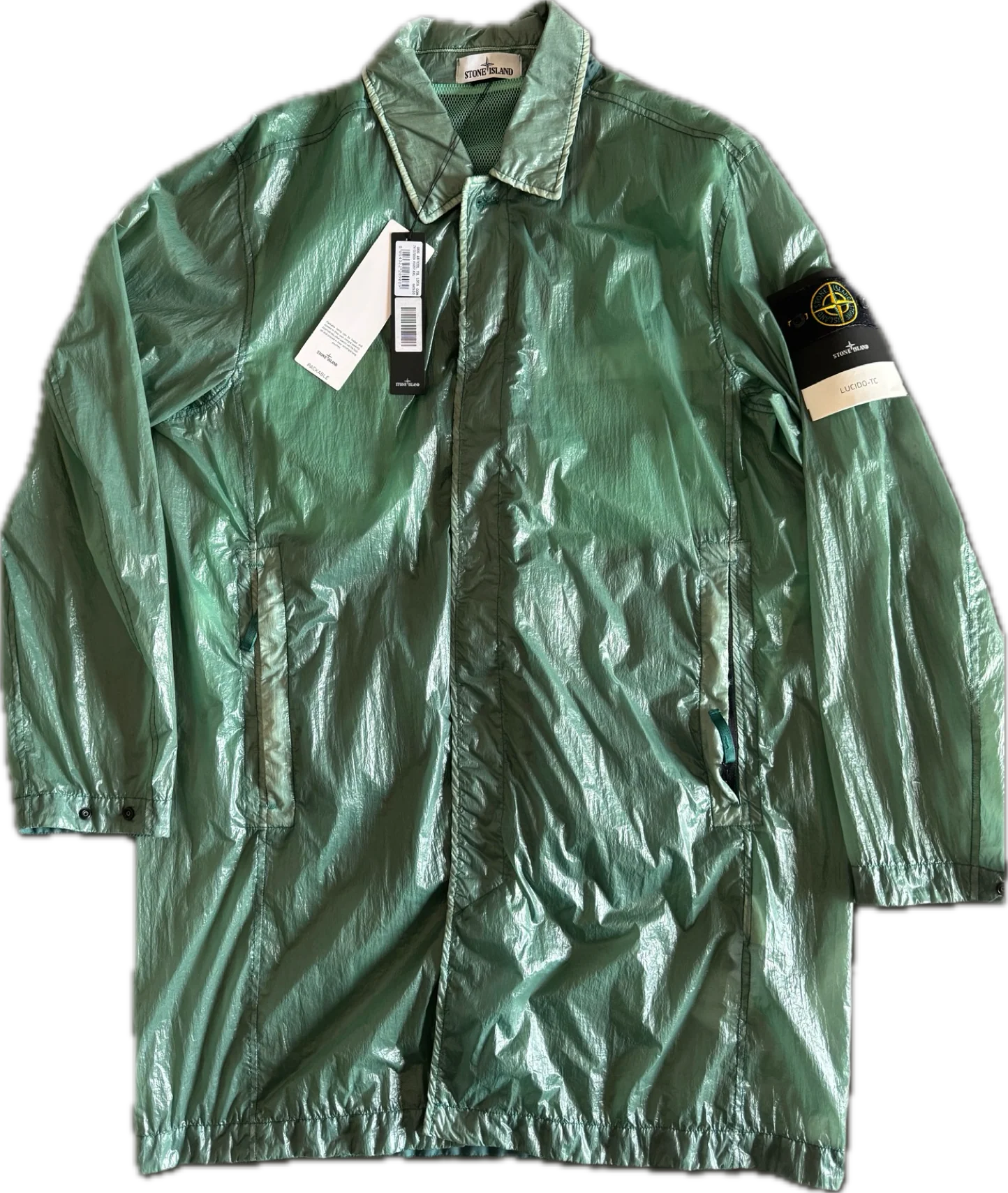 Stone Island Green 'Lucido TC' Trench Coat - XXL