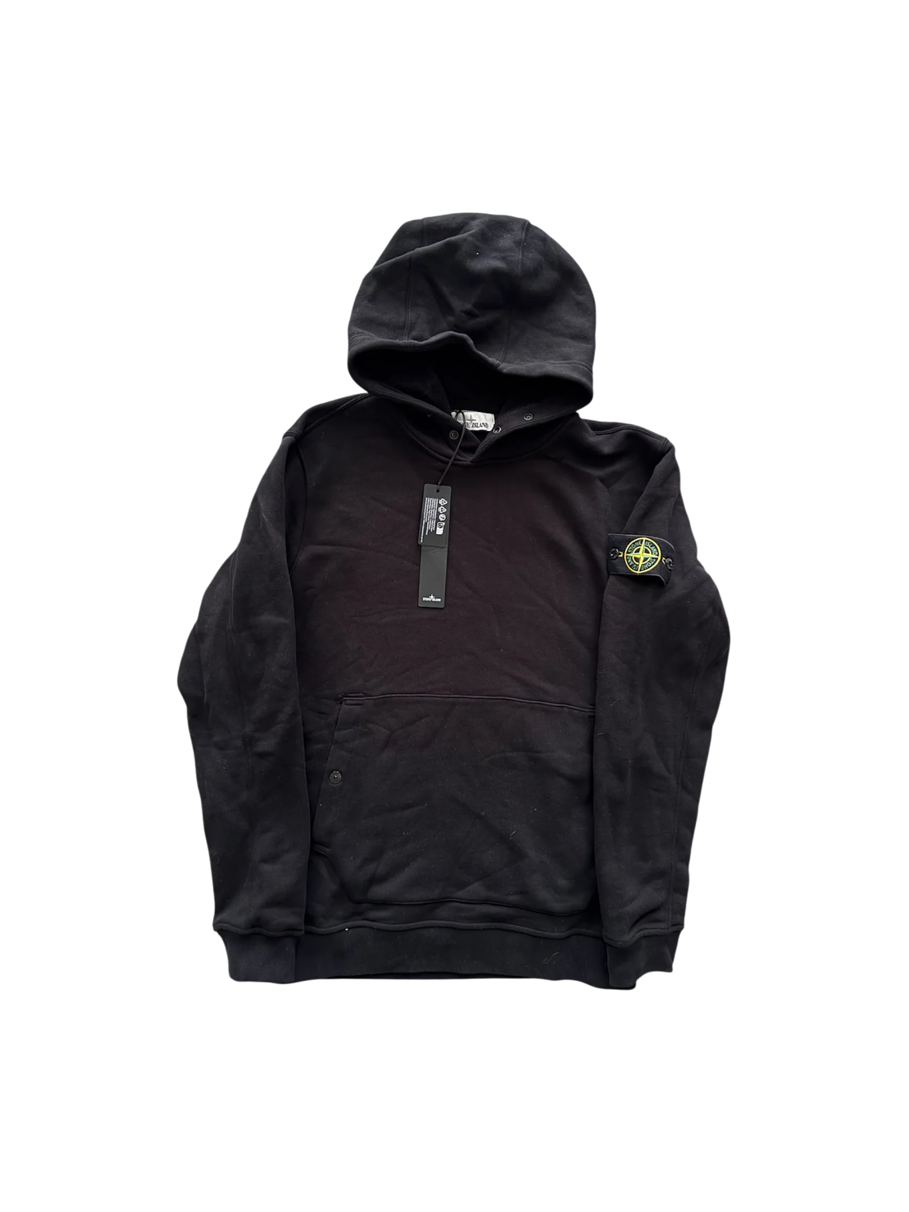 Stone Island 2023 Black Hoodie - Large
