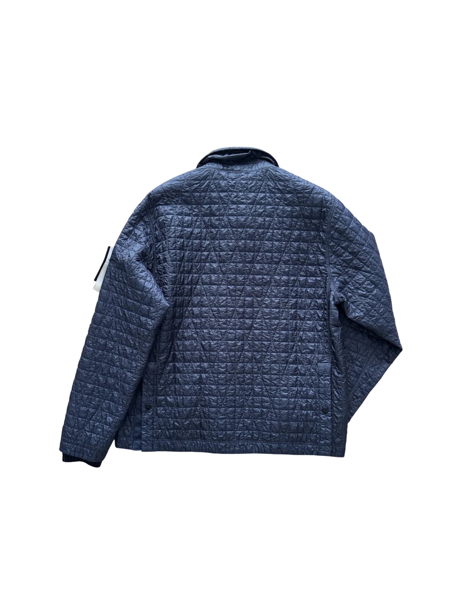 Stone Island 2025 Blue 'Crinkle Reps Quilted' Jacket - Large - Image 3