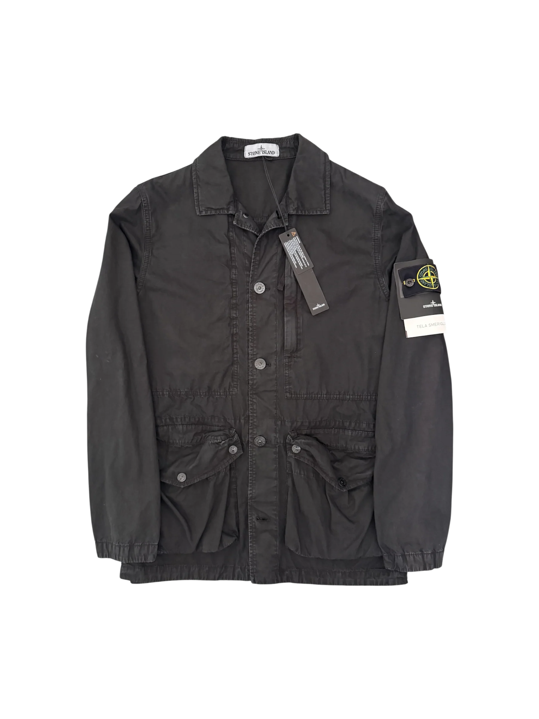 Stone Island Black 'Tela Smerigliata' Jacket - Medium